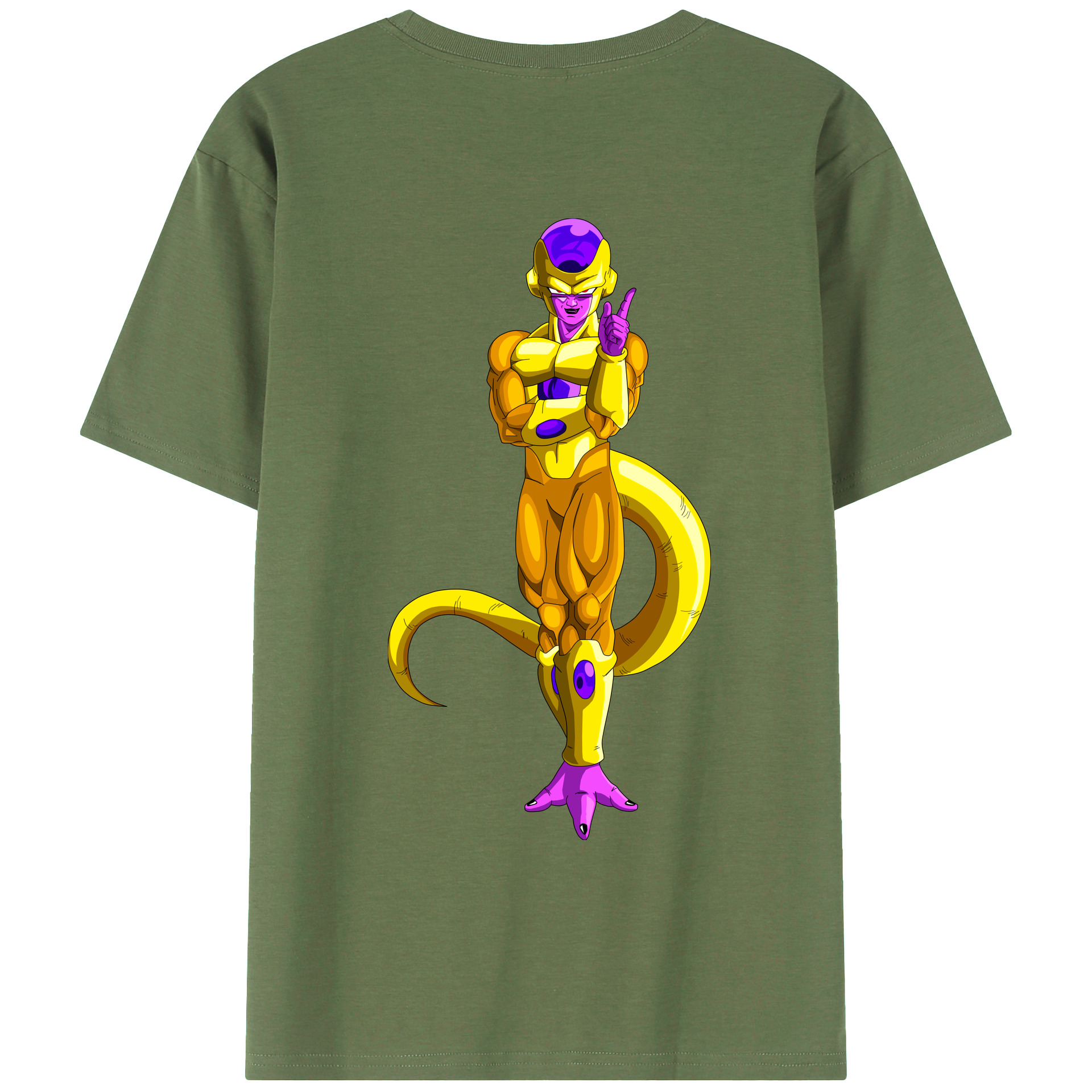 （画像用） ドラゴンボール フリーザ DRAGON BALL Frieza 綿100％ メンズ半袖Tシャツ（バックプリント） 通気性
